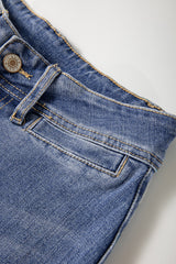 Ashleigh Blue Mineral Wash High Waist Bell Bottom Crop Jeans Jeans JT's Designer Fashion