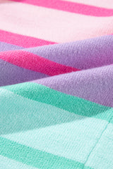 Multicolour Gradient Ribbed Edge Loose Sweater Sweaters JT's Designer Fashion