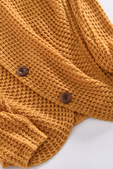 Mustard Buttoned Wrap Turtleneck Sweater Sweaters & Cardigans JT's Designer Fashion