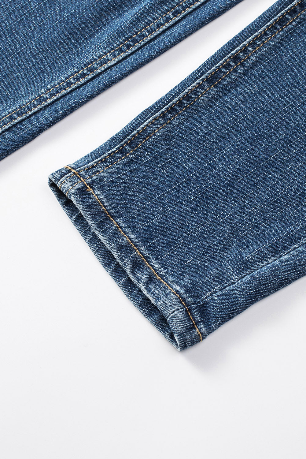 Blue Distressed Button Fly High Waist Skinny Jeans Jeans JT's Designer Fashion