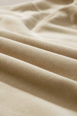 Parchment Solid Loose Crew Neck Fleece Sweatshirt Sweatshirts & Hoodies JT's Designer Fashion