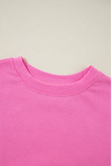 Bonbon Plain Drop Shoulder Crewneck Pullover Sweatshirt Sweatshirts & Hoodies JT's Designer Fashion