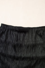 Black Tiered Fringe Trimmed Mini Skirt Skirts & Petticoat JT's Designer Fashion
