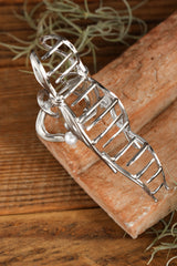 Silvery Pearl Decor Bow Knot Alloy Hair Claw Clip Headwear JT's Designer Fashion