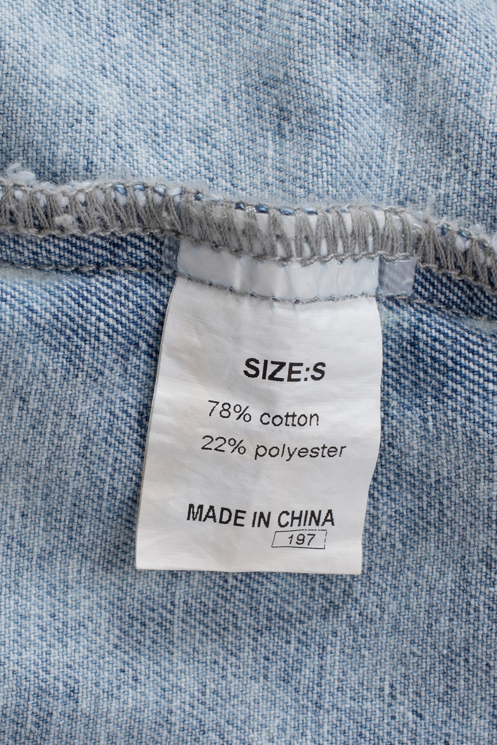 Sky Blue Lapel Distressed Raw Hem Buttons Denim Jacket Denim Jackets JT's Designer Fashion