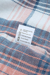 Pink Plaid Flap Pockets Shacket Plaid Shackets JT's Designer Fashion
