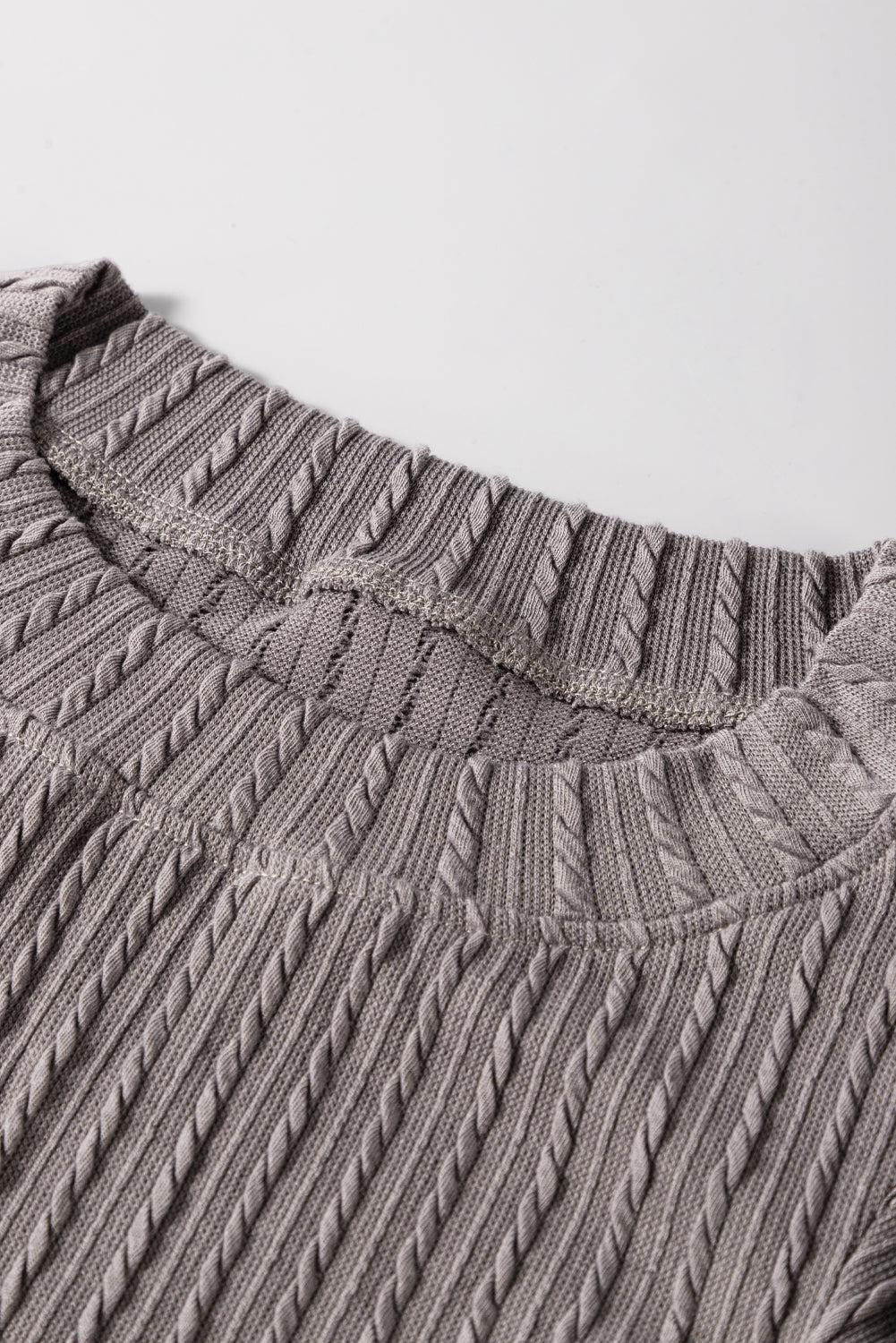 Sleet Solid Color Textured Flutter Sleeve Top Blouses & Shirts JT's Designer Fashion