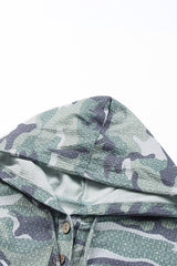 Green Long Sleeve Camo Print Oversize Hoodie Sweatshirts & Hoodies JT's Designer Fashion