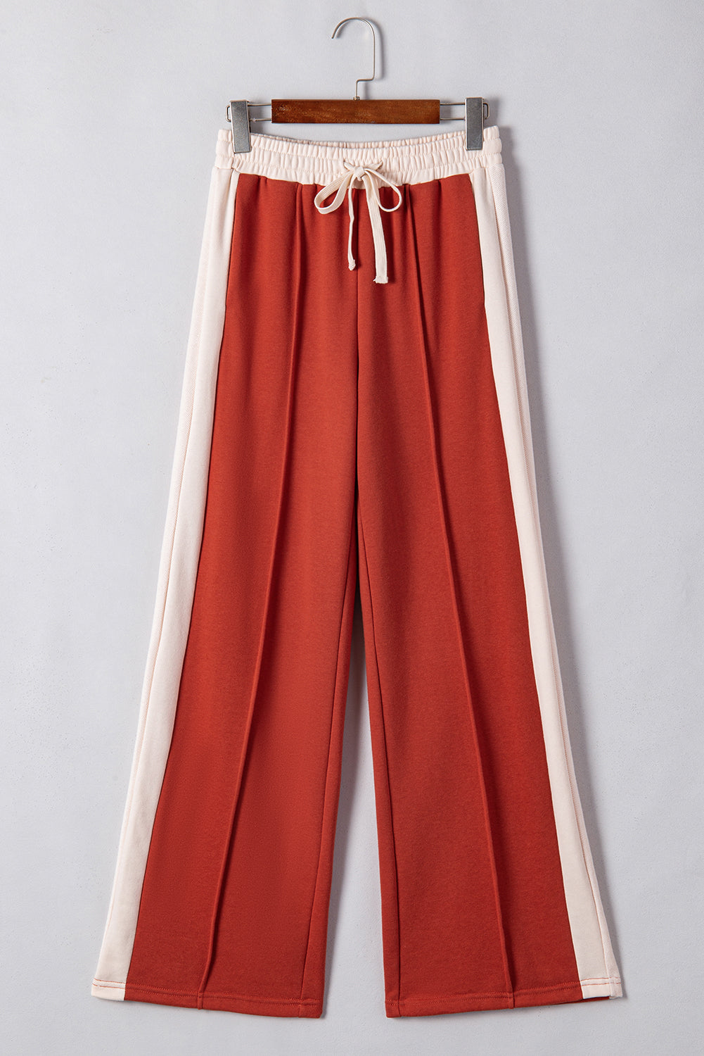 Flamingo Color Block Drawstring High Waist Wide Leg Pants Pants & Culotte JT's Designer Fashion