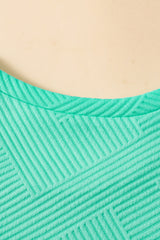 Mint Green Textured Cap Sleeve T Shirt Dress T Shirt Dresses JT's Designer Fashion