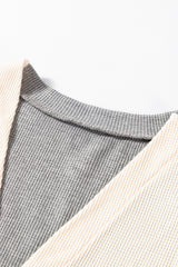 Black Stripe Colorblock Patchwork Open Front Cardigan with Pocket Cardigans JT's Designer Fashion