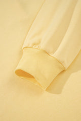 Yellow Cream Button Collar Drop Shoulder Pullover and Shorts 2pcs Outfit Short Sets JT's Designer Fashion