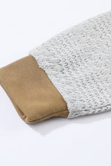 Brown Colorblock Patchwork Pullover Hoodie Sweatshirts & Hoodies JT's Designer Fashion