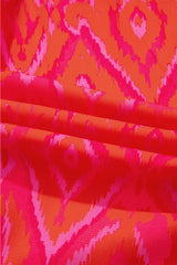 Strawberry Pink Western Aztec Geometric Ruffled 3/4 Sleeve Shirt Blouses & Shirts JT's Designer Fashion