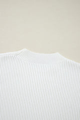 Beige Sequin Heart Shape Waffle Knit Round Neck Sweater Sweaters JT's Designer Fashion