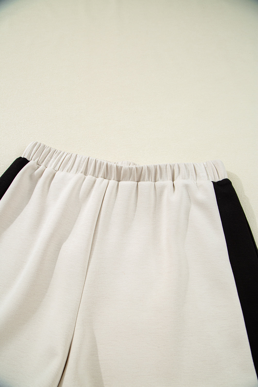Black Contrast Zipped Stand Collared T Shirt and Short Set Short Sets JT's Designer Fashion