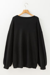 Black Tinsel Merry & Bright Round Neck Plus Size Sweater Plus Size Sweaters & Cardigans JT's Designer Fashion
