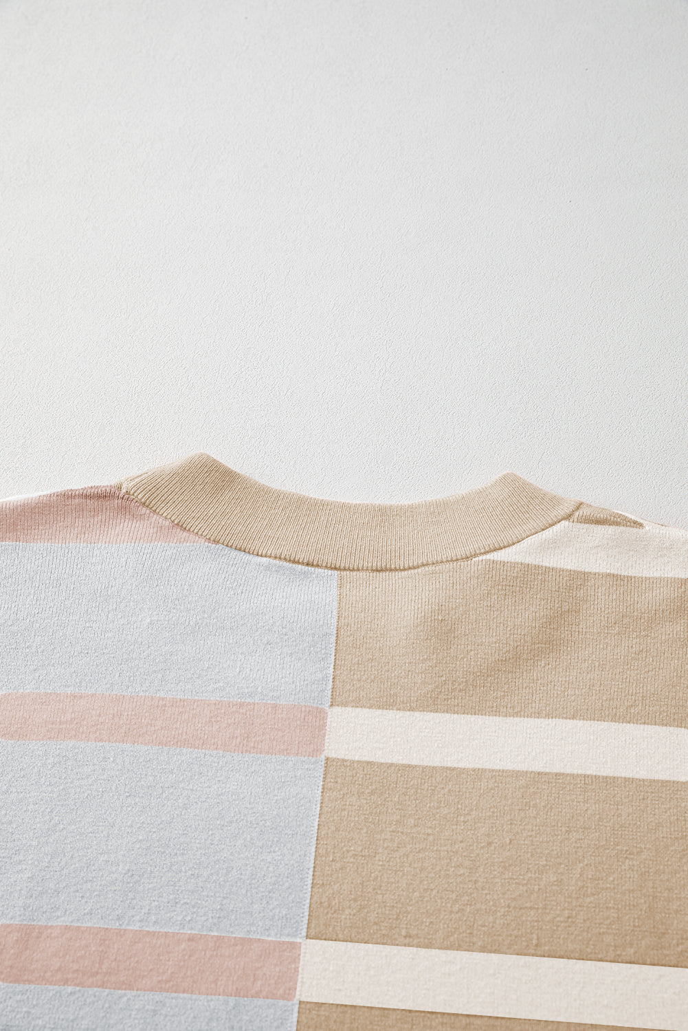 Khaki Stripe Colorblock Oversized Sweater Sweaters JT's Designer Fashion
