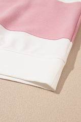 Beige Colorblock Patchwork Drop Shoulder Crewneck Sweatshirt Sweatshirts & Hoodies JT's Designer Fashion