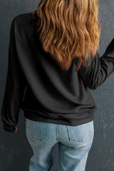Black Western Pattern Print Round Neck Pullover Sweatshirt Graphic Sweatshirts JT's Designer Fashion