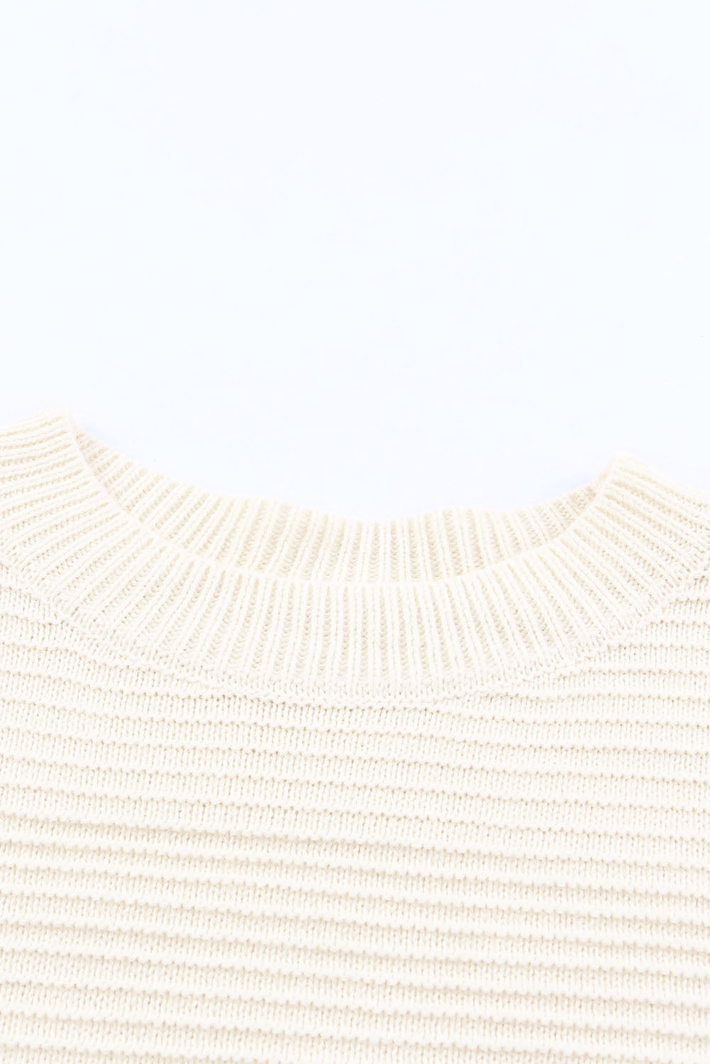 White Buttoned Shoulder Drop Shoulder Striped Sweater Sweaters & Cardigans JT's Designer Fashion