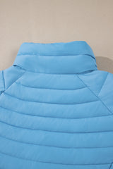 Myosotis Solid Color Quilted Zip-up Puffer Jacket Jackets JT's Designer Fashion