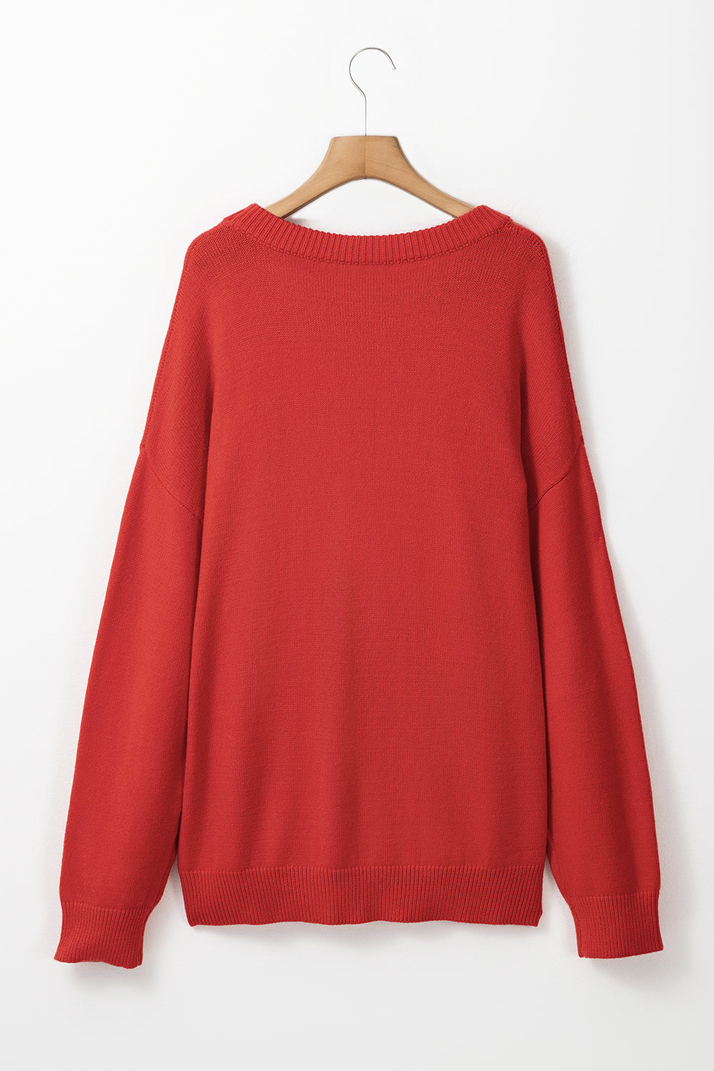 Fiery Red Merry Graphic Christmas Plus Size Sweater Plus Size Sweaters & Cardigans JT's Designer Fashion