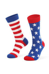 Sail Blue American Flag Pattern Soft Knitted Socks Socks JT's Designer Fashion