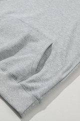 Light Grey Solid Color Fleece Lined Drawstring Hoodie with Pocket Sweatshirts & Hoodies JT's Designer Fashion