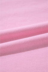 Bonbon Color Block Exposed Seam Side Slits Crewneck Sweatshirt Sweatshirts & Hoodies JT's Designer Fashion