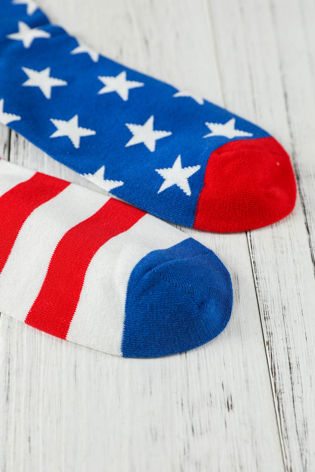Sail Blue American Flag Pattern Soft Knitted Socks Socks JT's Designer Fashion