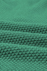 Green Henley Pullover Drop Shoulder Sweater with Slits Sweaters JT's Designer Fashion