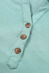 Buttoned High and Low Hem Hoodie Sweatshirts & Hoodies JT's Designer Fashion