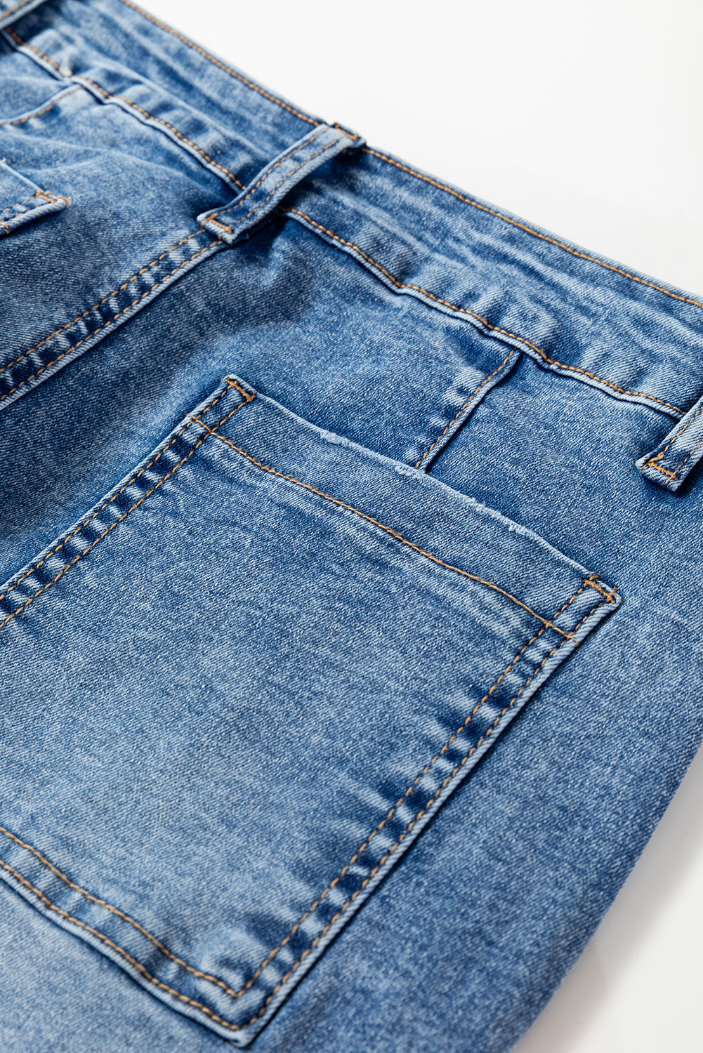 Dusk Blue High Waist Straight Leg Ankle Jeans Jeans JT's Designer Fashion