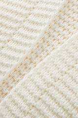 White Chunky Oversize Knit Drop Shoulder Puff Sleeve Cardigan Cardigans JT's Designer Fashion