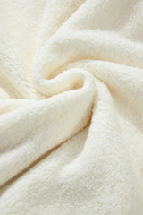Beige Sherpa HOWDY Patched Pullover Sweatshirt Sweatshirts & Hoodies JT's Designer Fashion