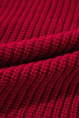 Racing Red Off-the-shoulder Knit Sweater Sweaters JT's Designer Fashion