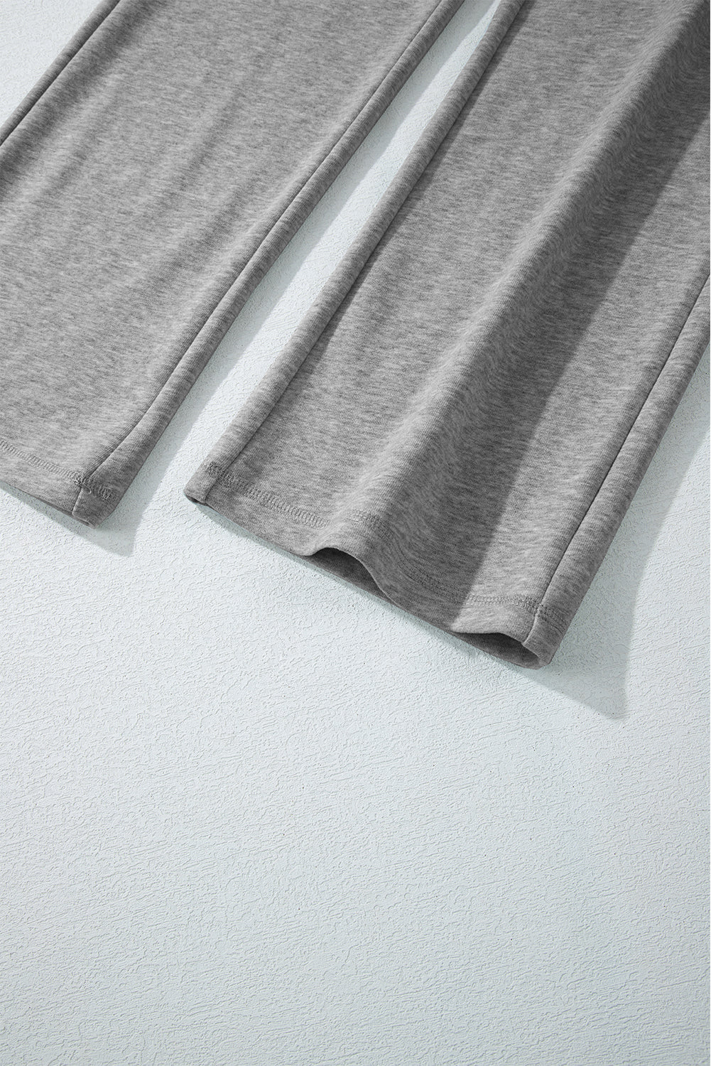 Light Grey Solid Color Fleece Lined Drawstring Waist Casual Pants Pants & Culotte JT's Designer Fashion
