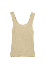 Apricot Textured U Neck Slim Fit Tank Top Sweaters & Cardigans JT's Designer Fashion