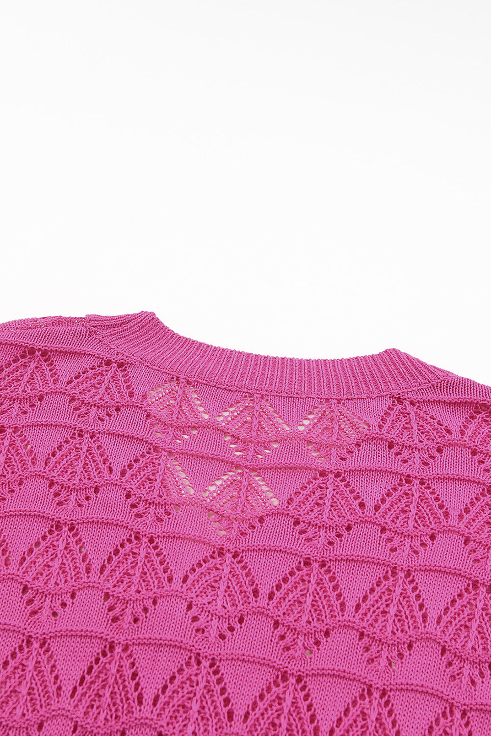Rose Lightweight Buttoned Front Crochet Cardigan Cardigans JT's Designer Fashion