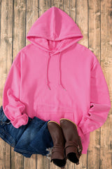Bonbon Fleece Lined Kangaroo Pocket Drawstring Chunky Hoodie Sweatshirts & Hoodies JT's Designer Fashion