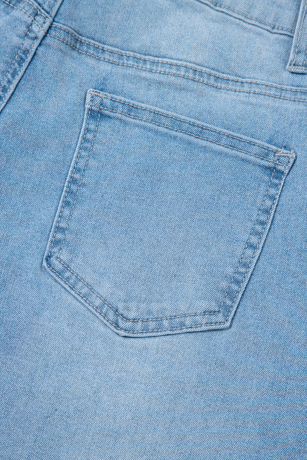 Beau Blue High Rise Barrel Relaxed Patch Pocket Jeans Jeans JT's Designer Fashion