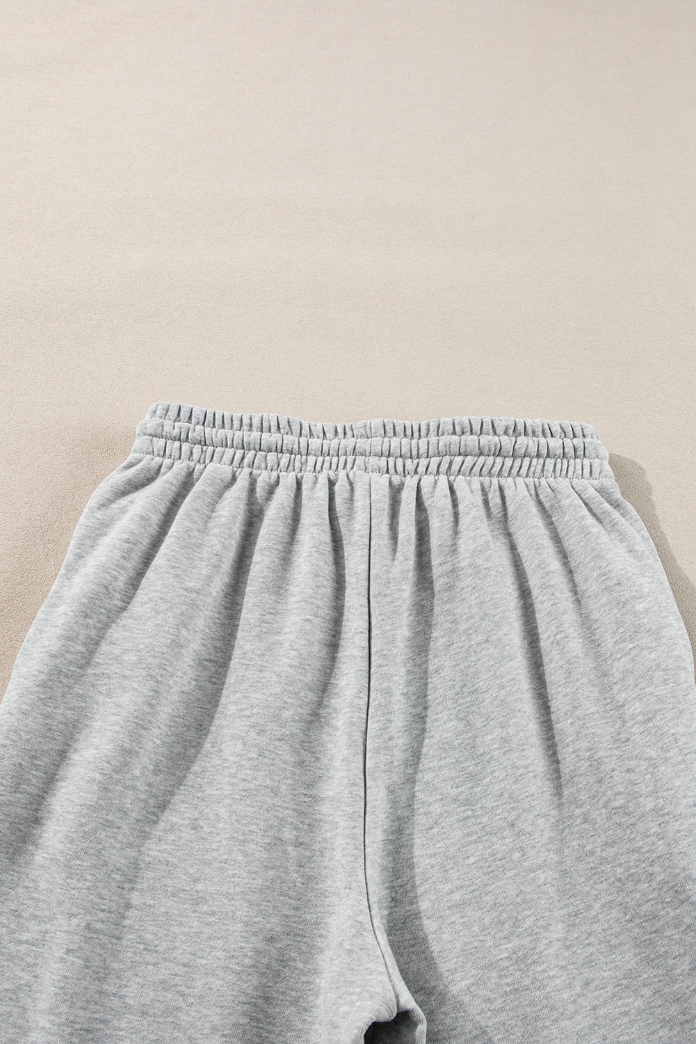 Light Grey Solid Color Fleece Lined Drawstring Waist Joggers Pants & Culotte JT's Designer Fashion