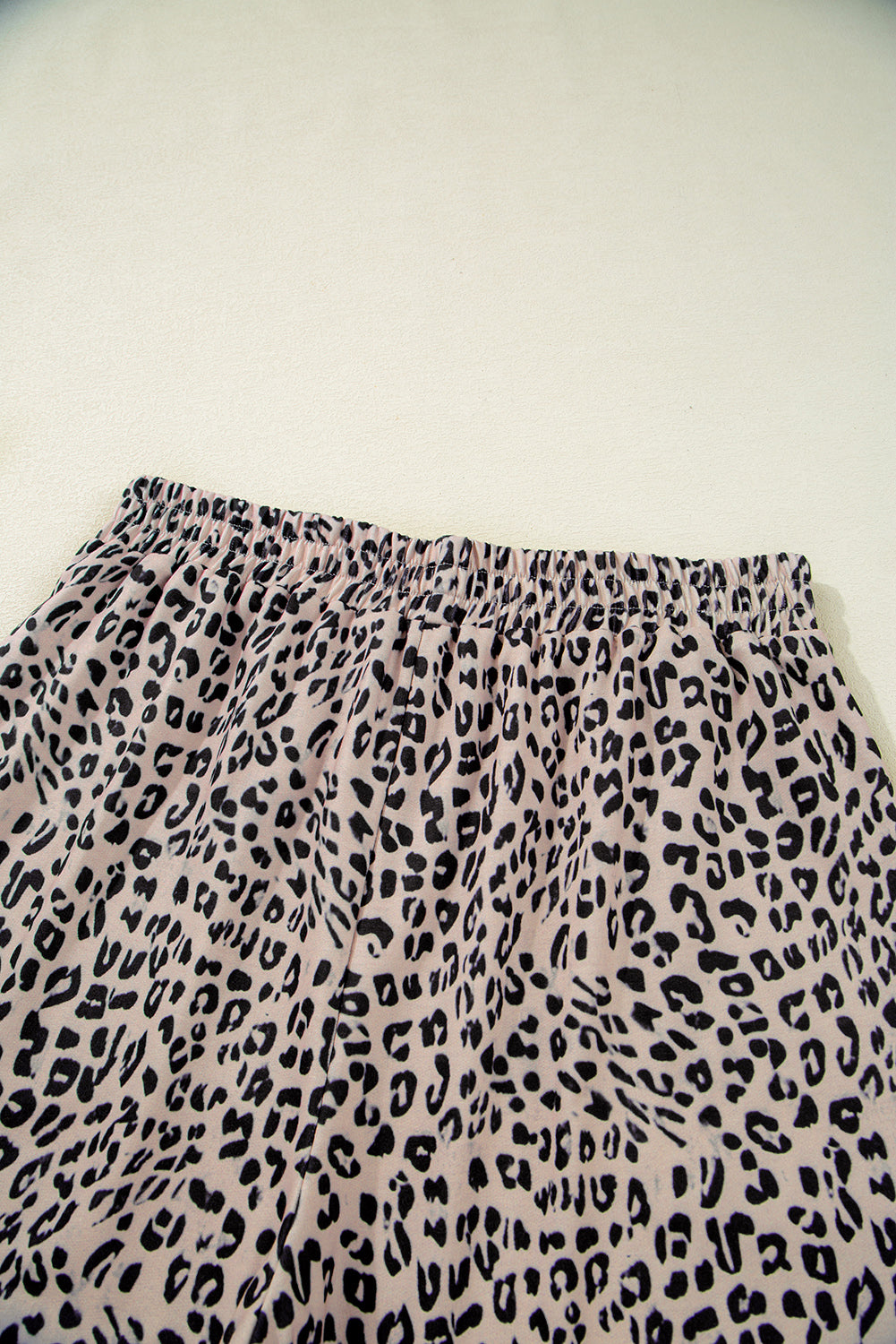 Brown Leopard Half Zipper Collared Ruffled Sleeve Top and Short Set Short Sets JT's Designer Fashion