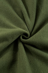Moss Green Fleece Lined Half Zipper Kangaroo Pockets Loose Hoodie Sweatshirts & Hoodies JT's Designer Fashion