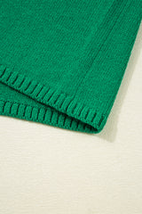 Bright Green Solid Color Knit Button Drop Shoulder Sweater Cardigan Cardigans JT's Designer Fashion