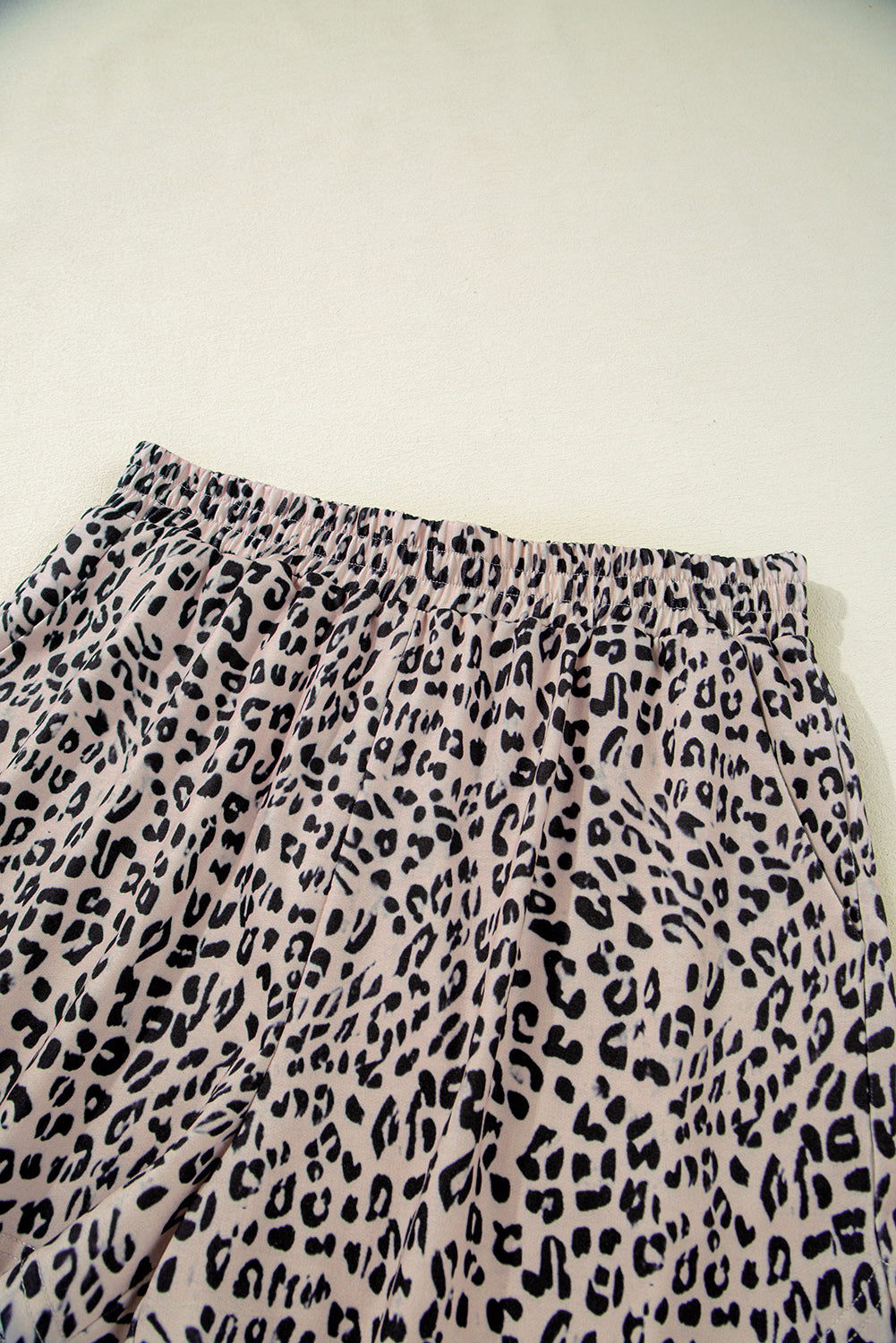 Brown Leopard Half Zipper Collared Ruffled Sleeve Top and Short Set Short Sets JT's Designer Fashion