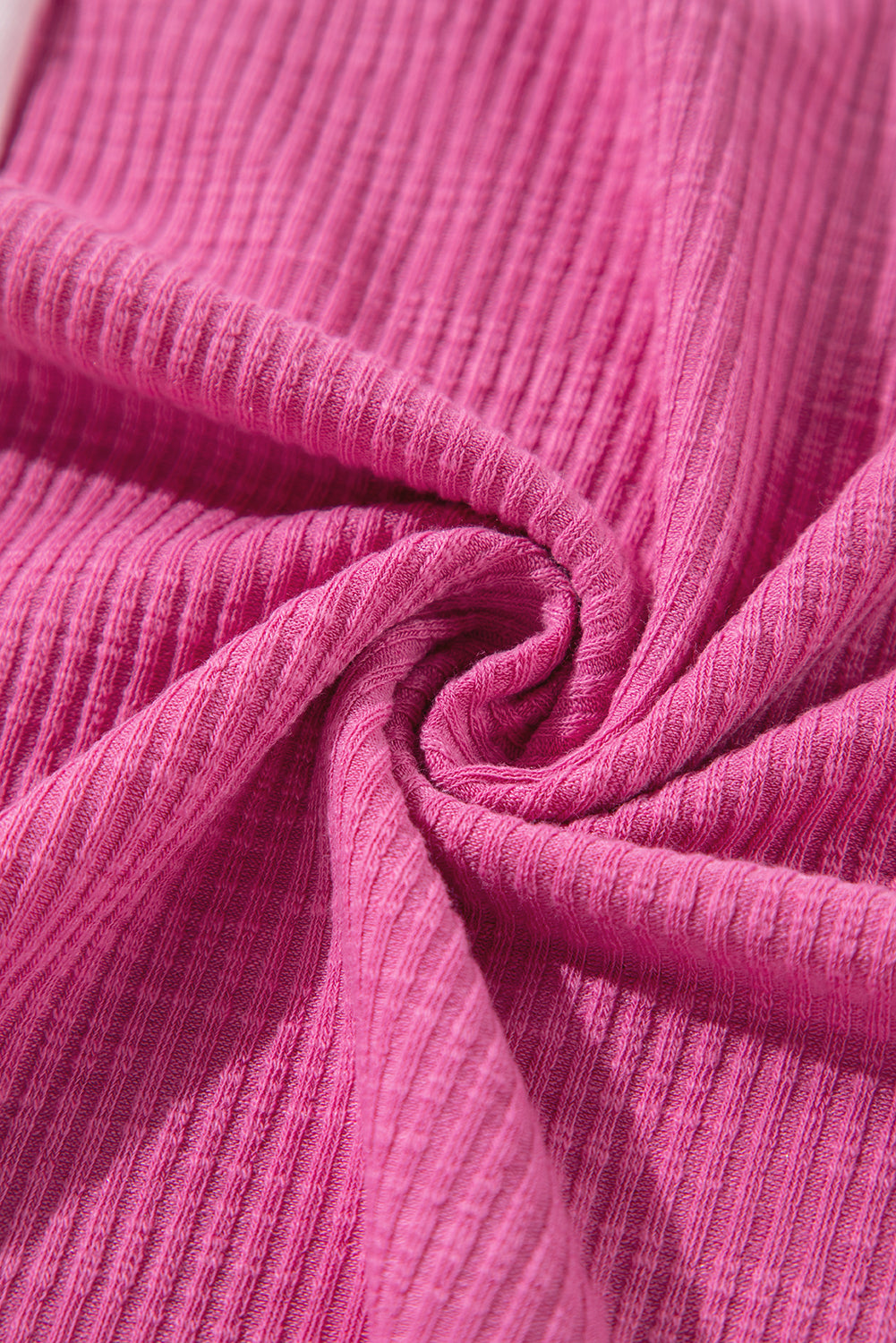 Bright Pink Textured Colorblock 3/4 Sleeve Oversize Top Long Sleeve Tops JT's Designer Fashion