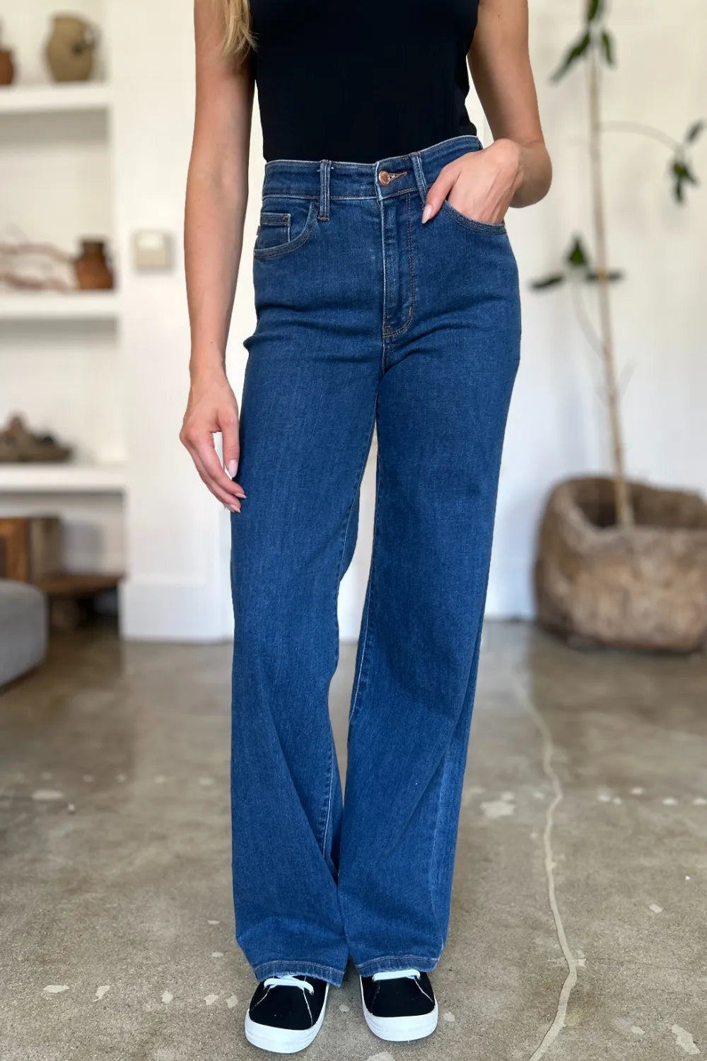 Judy Blue Full Size High Rise Straight Jeans Jeans JT's Designer Fashion