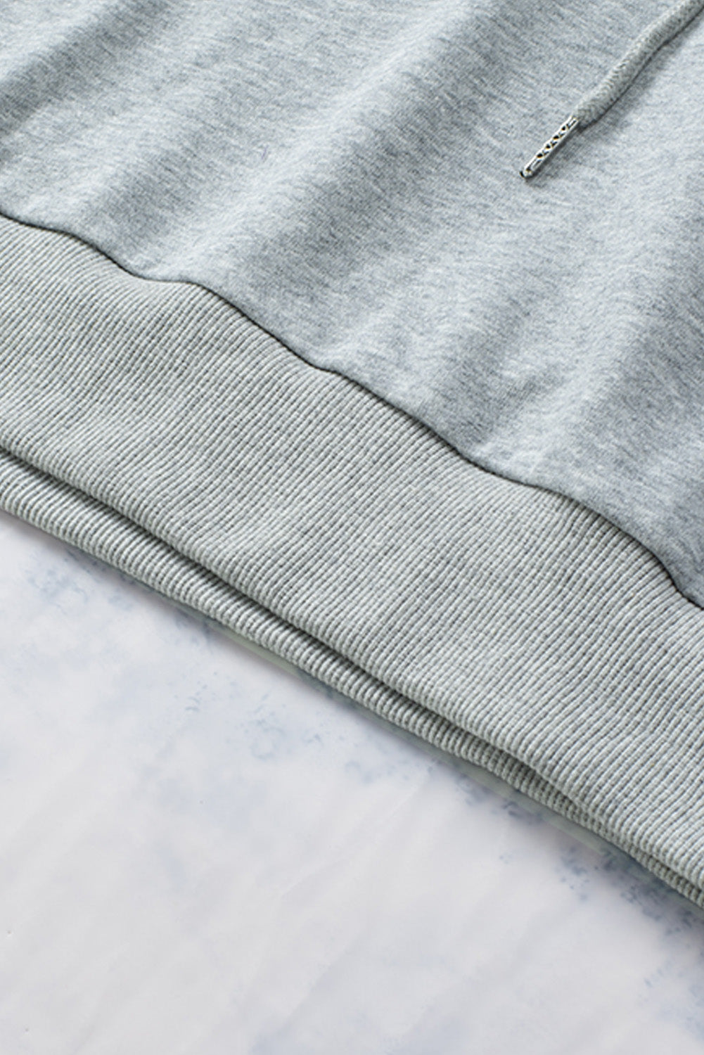 Grey Casual Solid Color Lace-up Hoodie Sweatshirts & Hoodies JT's Designer Fashion